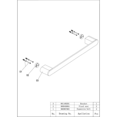 Duro 340mm Towel Rail - Matte Black